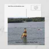 Carte Postale Voile sur le lac (Devant / Derrière)