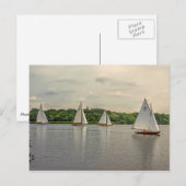 Carte Postale Voile sur Wroxham Broad. (Devant / Derrière)