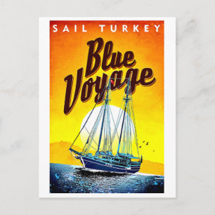 Carte Postale Voile Turquie, bateau touristique, Méditerranée me