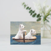 Carte Postale Voile Westies Set (Debout devant)