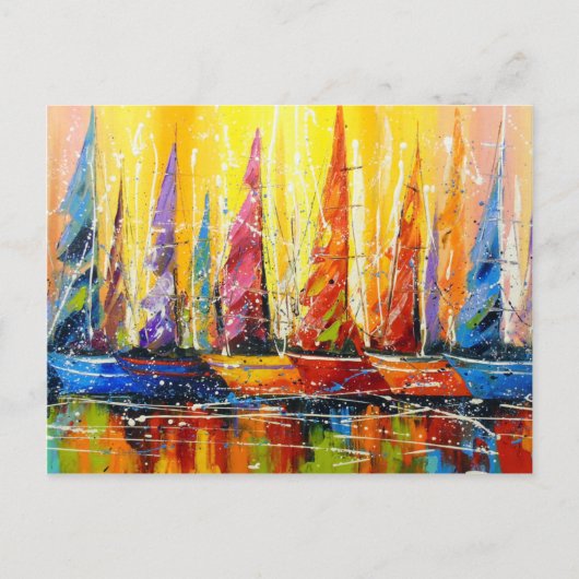 Carte Postale Voiles brillantes (Devant)