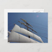 Carte postale Voiles de grand navire (Devant / Derrière)