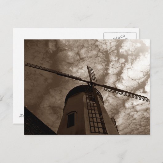 Carte postale ~ Voiles de moulin à vent contre nua (Devant / Derrière)