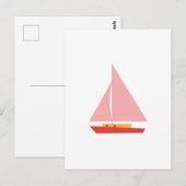 Carte Postale Voilier (Devant / Derrière)
