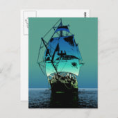 Carte Postale Voilier classique (Devant / Derrière)