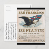 Carte Postale Voilier clipper Defiance (Devant / Derrière)