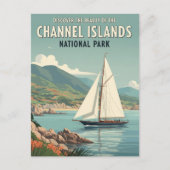 Carte Postale Voilier dans le parc national des Channel Islands (Devant)