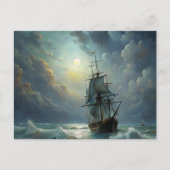 Carte Postale Voilier dans l'océan (Devant)