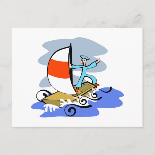 Carte Postale Voilier de confiance (Devant)