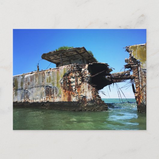 Carte Postale voilier en béton kiptopeke (Devant)