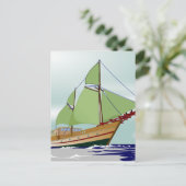 Carte Postale Voilier en bois (Debout devant)