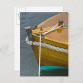 Carte Postale Voilier en bois dans l'eau (Devant / Derrière)