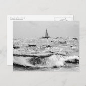 Carte Postale Voilier et belle vague (Devant / Derrière)