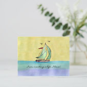 Carte Postale Voilier - "Je crée une vie que j'aime !" (Debout devant)