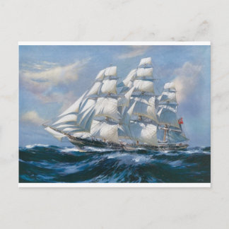 Carte Postale Voilier vintage