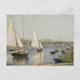 Carte Postale Voiliers à Argenteuil par Gustave Caillebotte