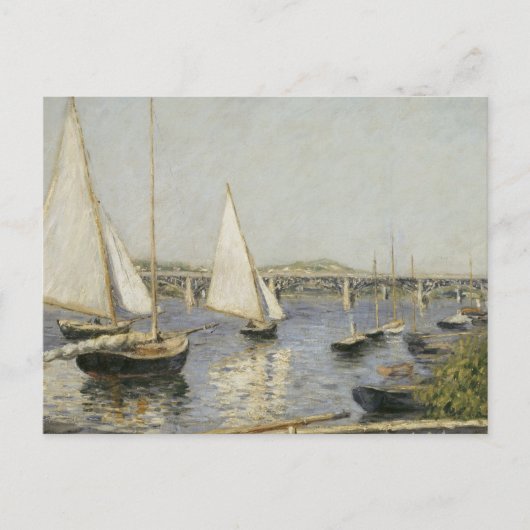 Carte Postale Voiliers à Argenteuil par Gustave Caillebotte (Devant)