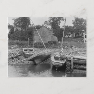 Carte Postale Voiliers à Kittery Point, 1900