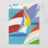 Carte Postale Voiliers colorés (Devant)