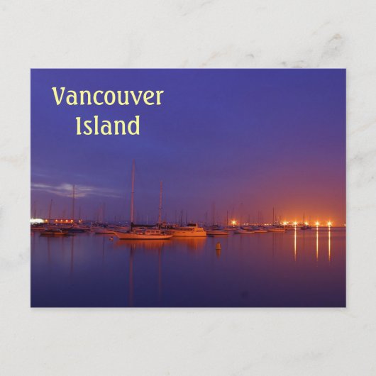 Carte Postale Voiliers de l'île de Vancouver dans la marina au c (Devant)