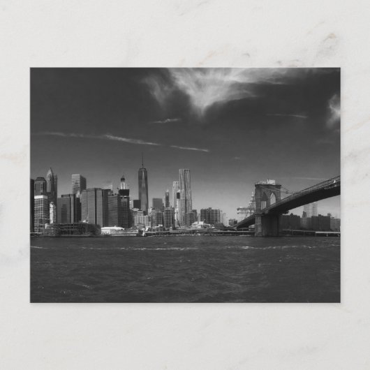 Carte Postale voir 2 produits Panoramic Black White Brooklyn (Devant)