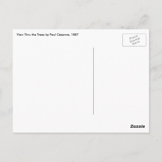 Carte Postale Voir à travers les arbres par Paul Cezanne, Art Vi (Dos)