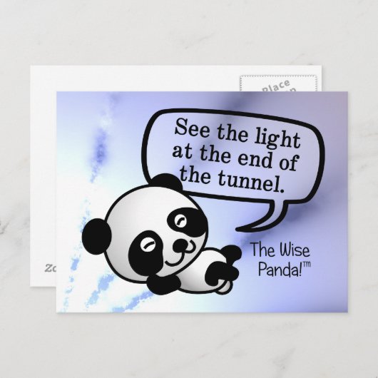 Carte Postale Voir la lumière au bout du tunnel (Devant / Derrière)