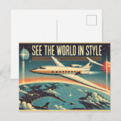 Carte Postale Voir le monde en style (Devant / Derrière)