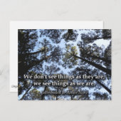 Carte Postale Voir les choses (arbres) (Devant / Derrière)
