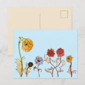 Carte Postale Voir les fleurs (Devant / Derrière)