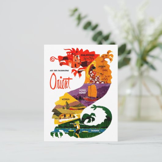 Carte Postale Voir Orinet. Pays de l'Extrême-Orient à l'intérieu (Debout devant)