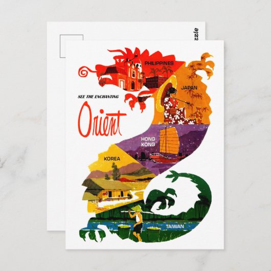 Carte Postale Voir Orinet. Pays de l'Extrême-Orient à l'intérieu (Devant / Derrière)