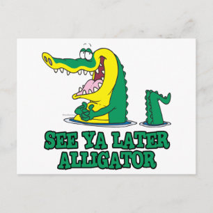 Carte Postale voir plus tard alligator