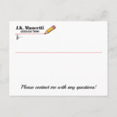 Carte Postale Voir Retour - École ou autre entreprise (Dos)