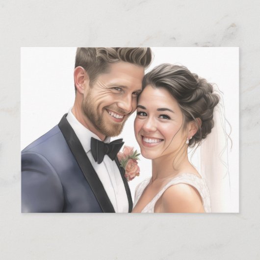 Carte Postale Voir Retour - Mariage (Devant)