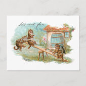 Carte Postale Voir Saw Play Ground Cats (Devant)