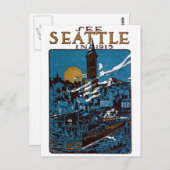 Carte Postale Voir Seattle en 1915 (Devant / Derrière)