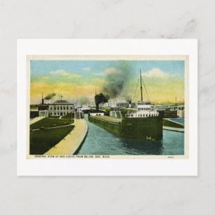 Carte Postale Voir sous le Soo, Soo Locks, Michigan