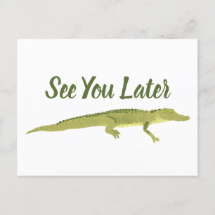Carte Postale Voir ultérieurement Alligator personnalisable