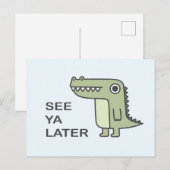 Carte Postale Voir Ya Alligator Plus Tard (Devant / Derrière)
