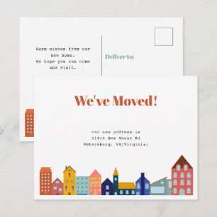 Carte Postale Voisins de quartier Nous avons déménagé Nouvelle m