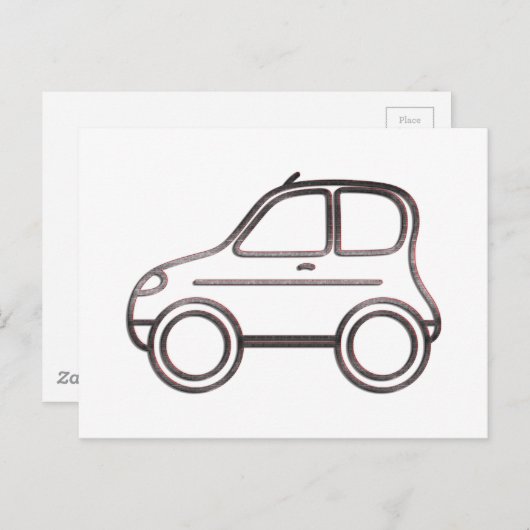 Carte Postale Voiture (Devant / Derrière)