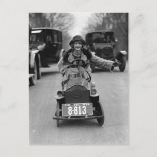 Carte Postale Voiture à pédales Flapper, 1924