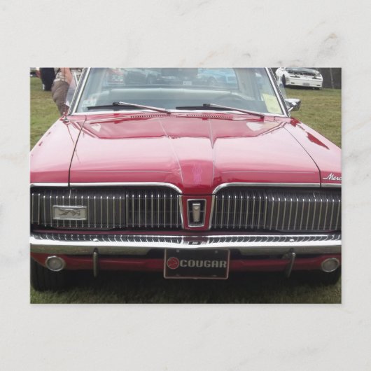 Carte Postale Voiture ancienne classique rouge de vieux puma de (Devant)