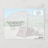 Carte Postale Voiture Antique Démoulée Devant Butte (Dos)