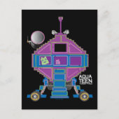 Carte Postale Voiture Aqua Ado Hunger Force Mooninites (Devant)