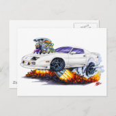 Carte Postale Voiture blanche Camaro 1982-92 (Devant / Derrière)
