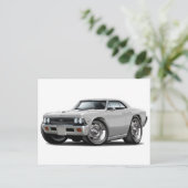 Carte Postale Voiture blanche Chevelle 1966 (Debout devant)