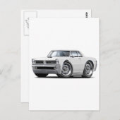 Carte Postale Voiture blanche GTO 1965 (Devant / Derrière)