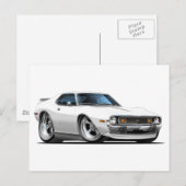 Carte Postale Voiture blanche Javelin 1971-72 (Devant / Derrière)